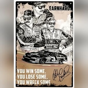 Racecar Decorative Tin Sign